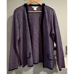 Misook Sweater Open‎ Cardigan Knit Acrylic Women's Medium